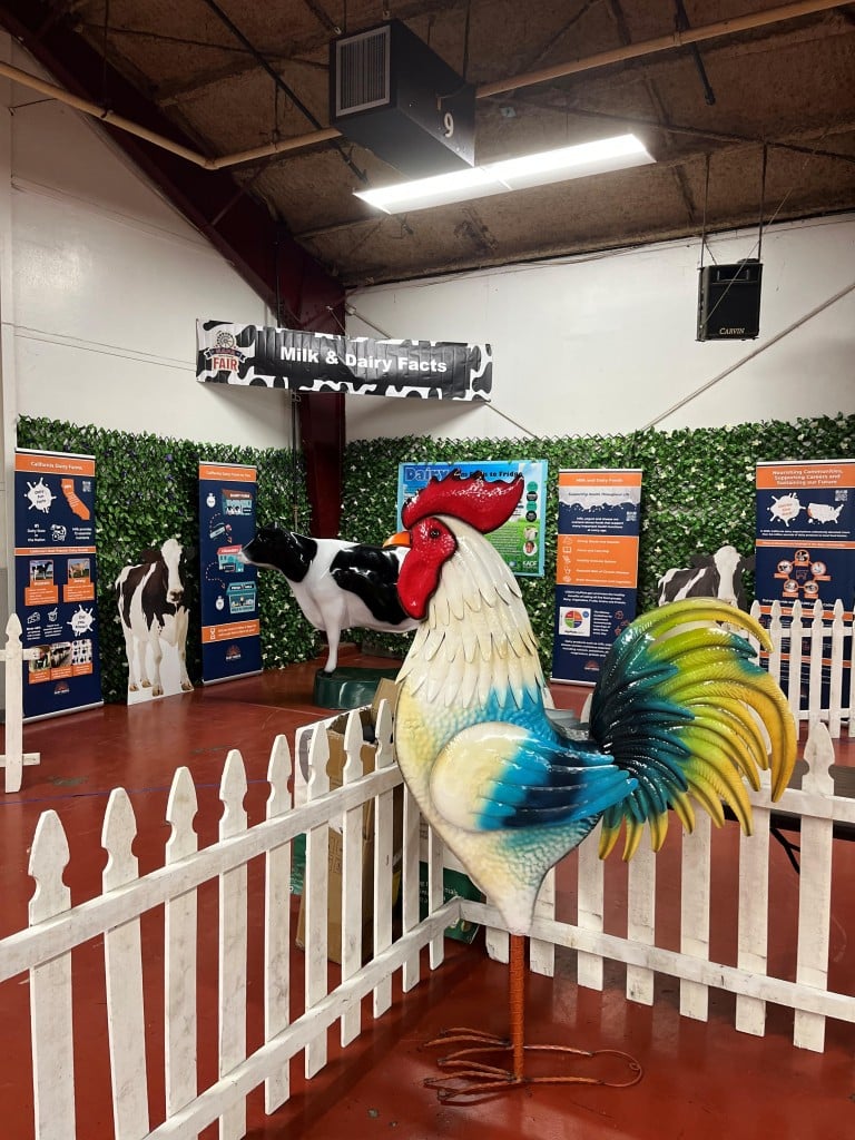 The educational Fair Farm agriculture exhibits are being installed. Napa Town & Country Fair photo