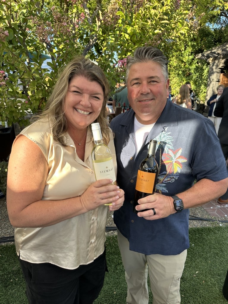 Lora McCarthy and Mark Lewis of Yountville’s Stewart Cellars at Rock the V. Lisa Adams Walter photo