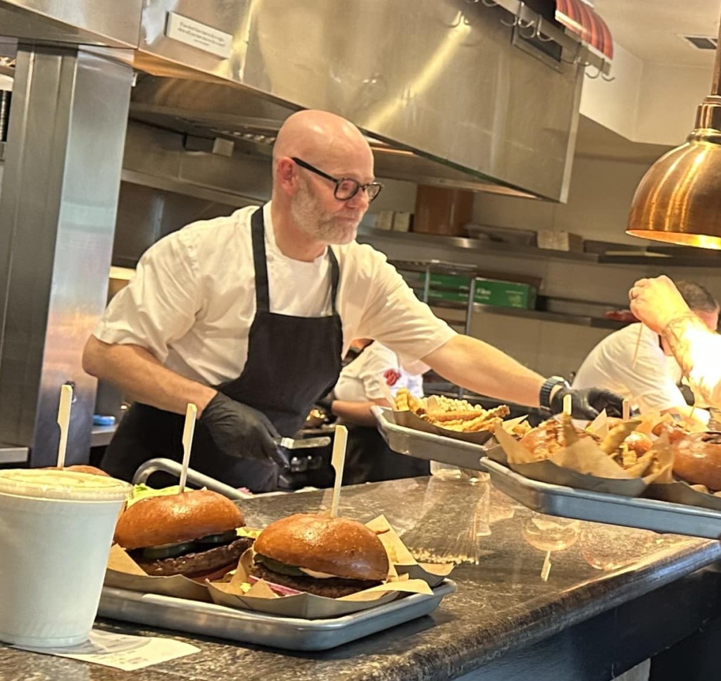 Burgers, fries and milkshakes are ready for pick-up at Burgers & Half Bottles in Yountville. Lisa Adams Walter photo