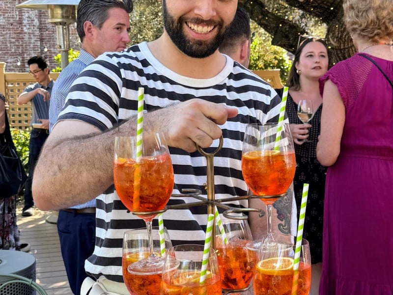 Aperol Spritz, the Clementine signature drink, served in style. Rob Wiley photo