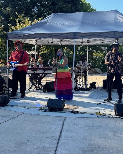 Ariel Marin and her band closed out the Yountville Summer Concert Series. Iren Aslanian Jenny photo