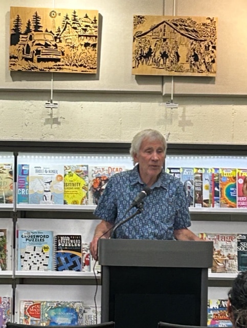 John Sensenbaugh at the Napa Library. Myrna David photo