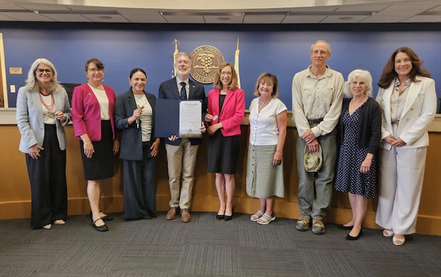 Napa County Board of Supervisors presents a proclamation to Anthony Halstead. Myrna David photo
