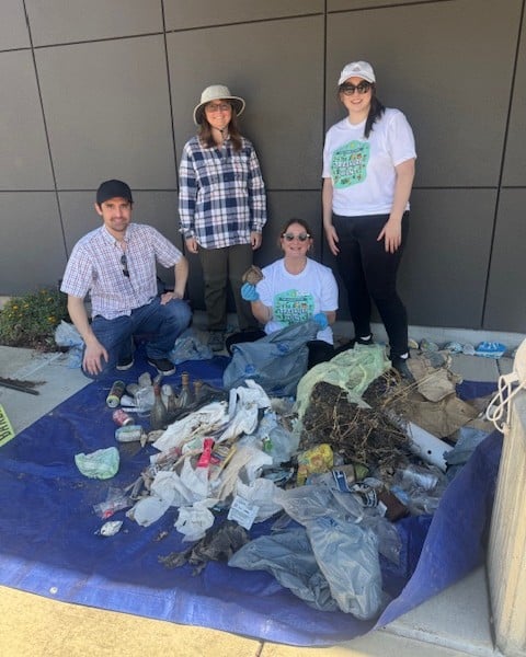 Hilary Gaede, Kami Noriega, Andrina Carlsen and Christopher Sakakihara participated in the Yountville Coastal Cleanup Day. Iren Aslanian Jenny photo