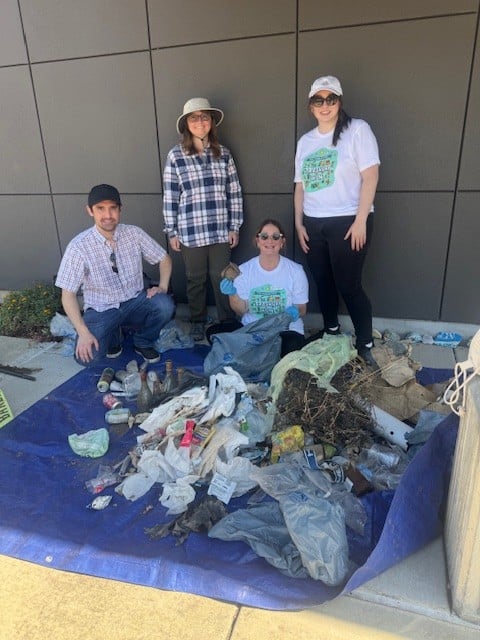 Hilary Gaede, Kami Noriega, Andrina Carlsen and Christopher Sakakihara participated in the Yountville Coastal Cleanup Day. Iren Aslanian Jenny photo