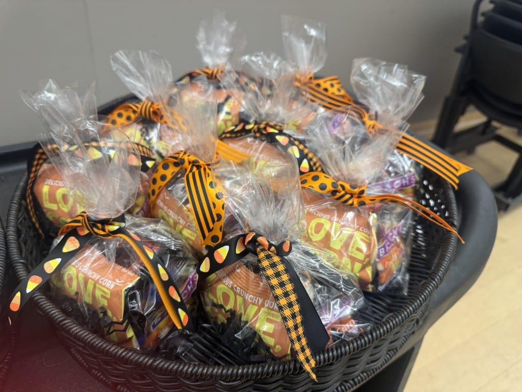 Gift bags awaited guests at "Lunch with a Vet" at Yountville's Veterans Home on Oct. 2, 2025. Iren Aslanian Jenny photo