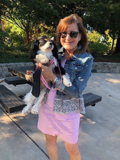 Adrienne Witte and pup. Myrna David photo