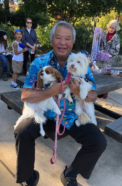Matt Chan and his dogs. Myrna David photo