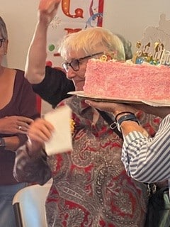Violet Hover and her birthday cake. Susan Wiechers photo