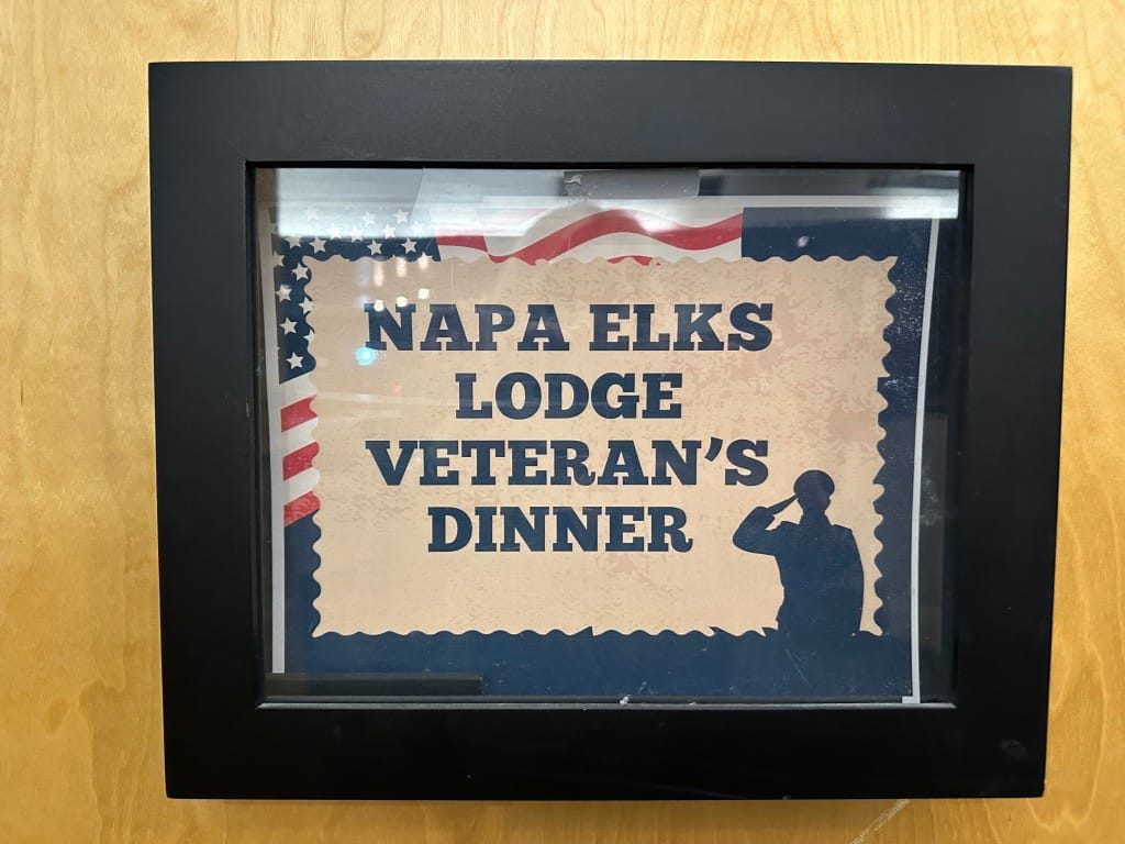 Veterans Dinner at Napa Elks Lodge 11/13/25. Lisa Adams Walter photo
