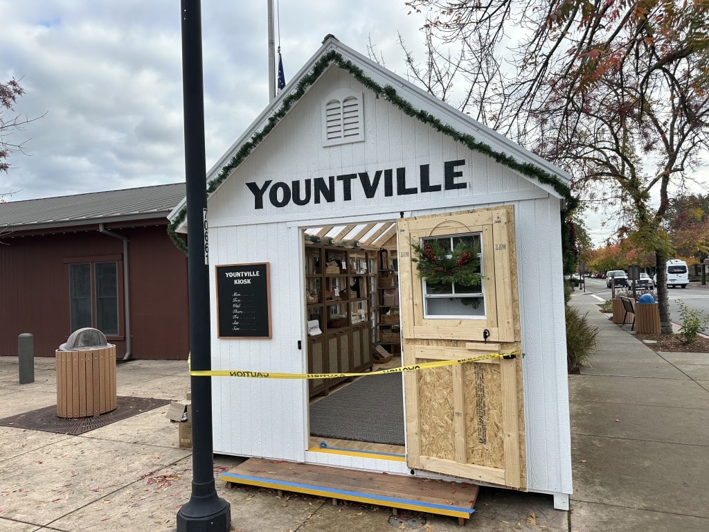 The new Yountville Pop-Up Kiosk opened Nov. 20. Lisa Adams Walter photo