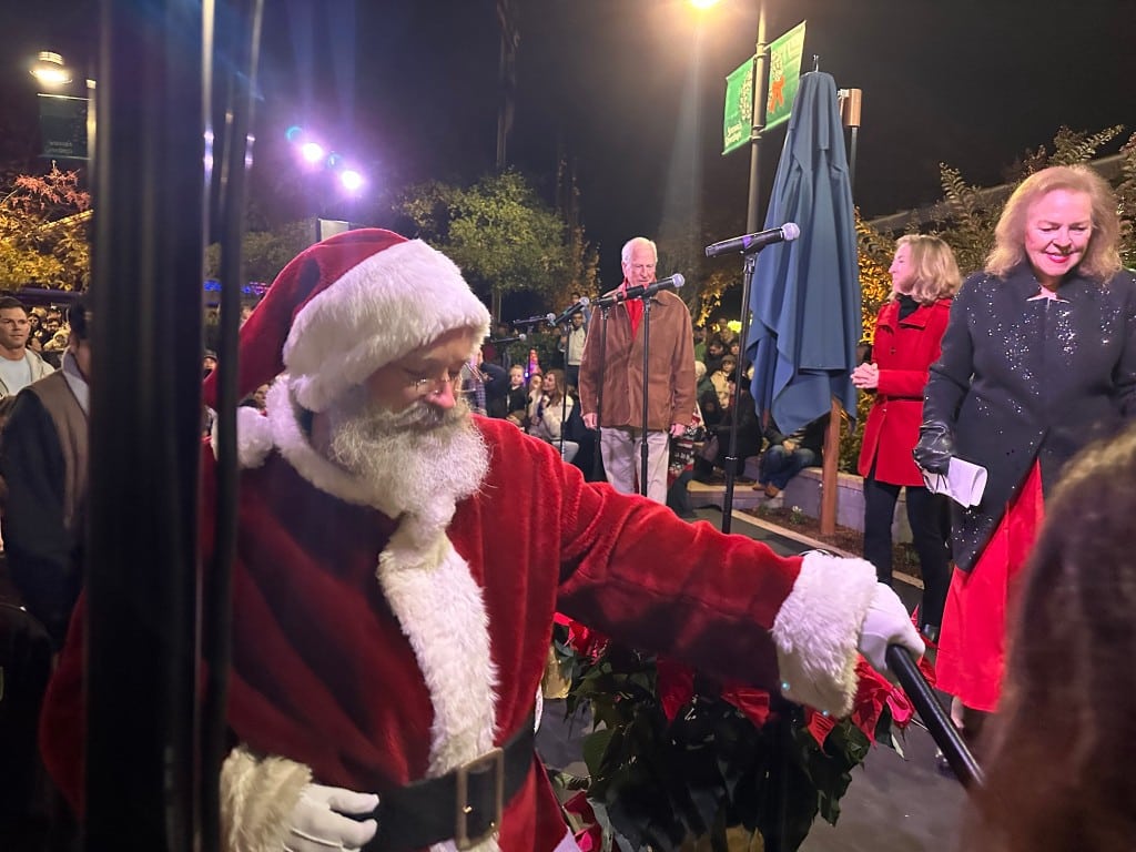 Santa was welcomed by U.S. Congressman Mike Thompson, Napa County Supervisor Anne Cottrell and Mayor Margie Mohler. Lisa Adams Walter photo