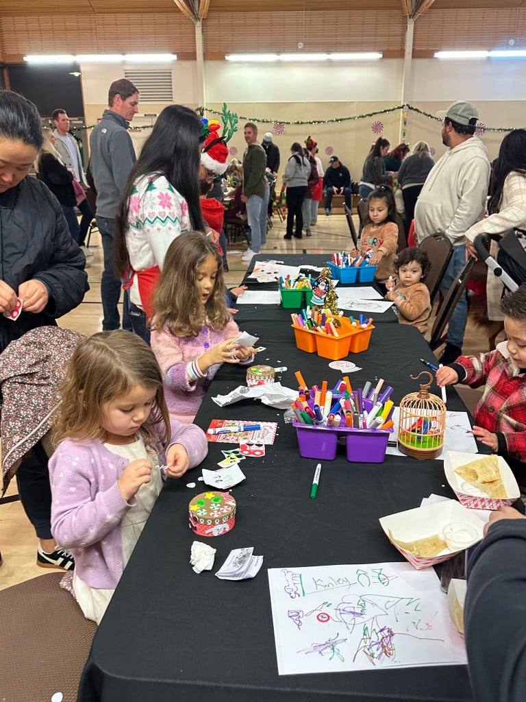 Craft and coloring station at the Town and Tree Lighting. Lisa Adams Walter photo
