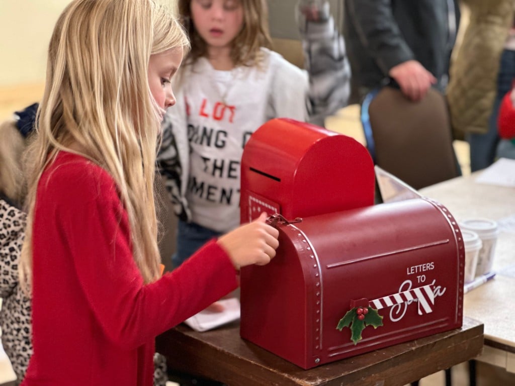 Children wrote and sent letters to Santa at the Town and Tree Lighting. Lisa Adams Walter photo