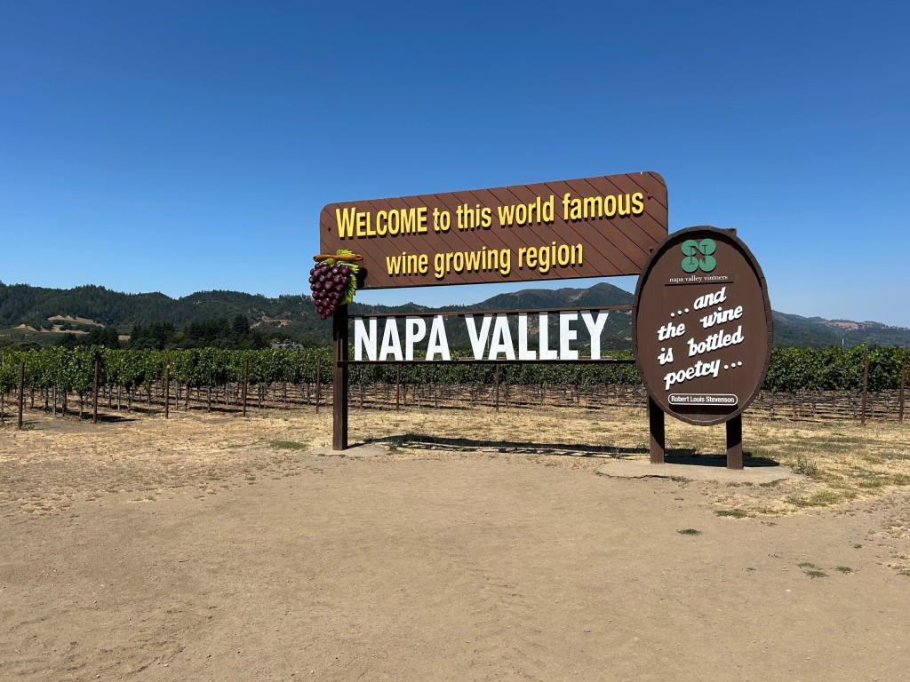 The Napa Valley sign, between Yountville and Oakville. John Schminky photo