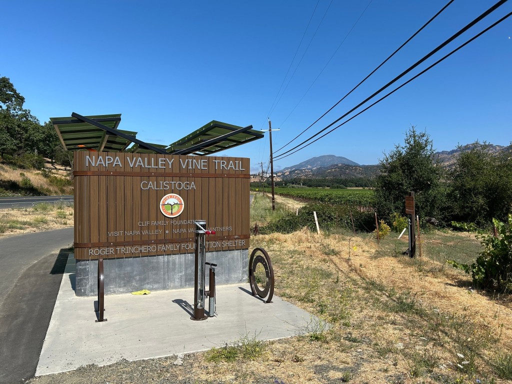 Napa Valley Vine Trail's Calistoga marker. John Schminky photo
