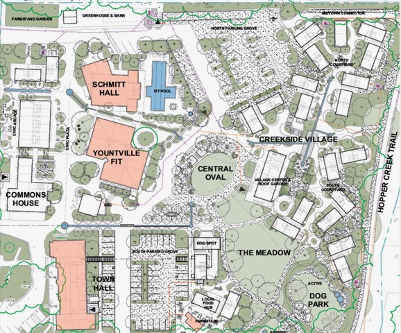 Yountville Commons proposed complete project map. Town of Yountville image