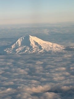Mt. St. Helens above the clouds. Susan Wiechers photo