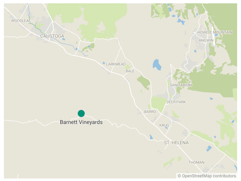 The Napa County Planning Commission recently approved a new tasting room and higher wine production limit at Barnett Vineyards, a small family-owned winery on Spring Mountain Road. Kerana Todorov graphic