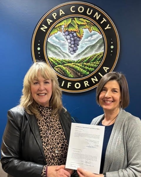 Robin McKee left, pictured with Paulette Cooper, was appointed to the Napa County Commission on Aging. Submitted photo
