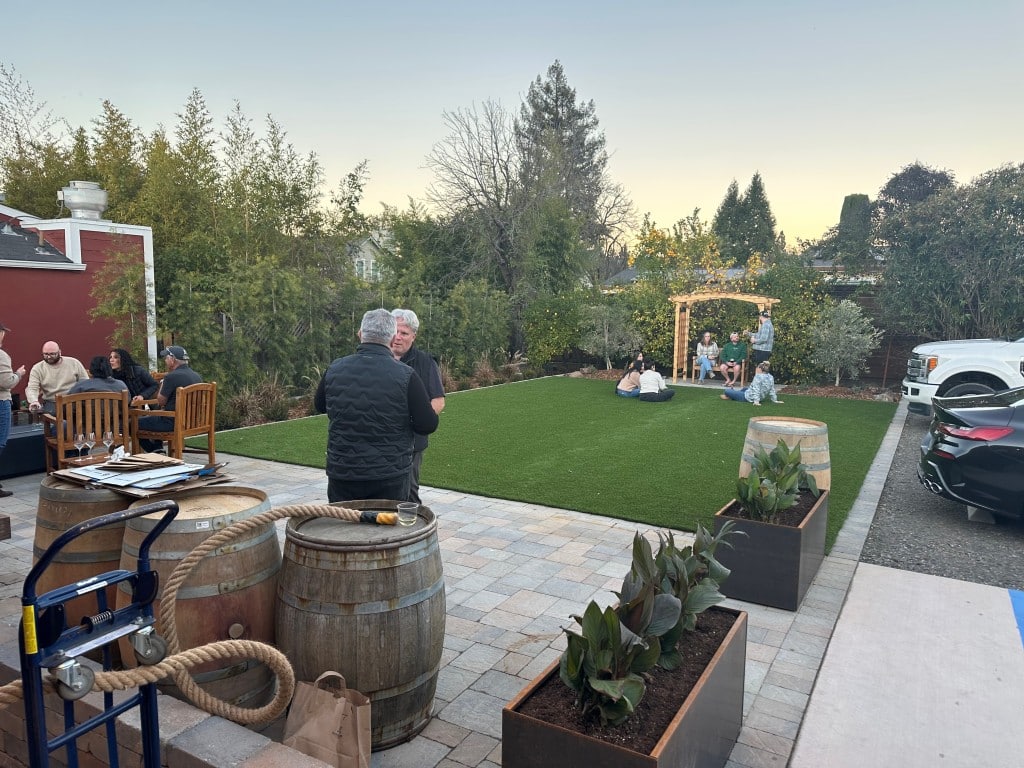 The outdoor wine and beer garden behind Pancha's. Lisa Adams Walter photo