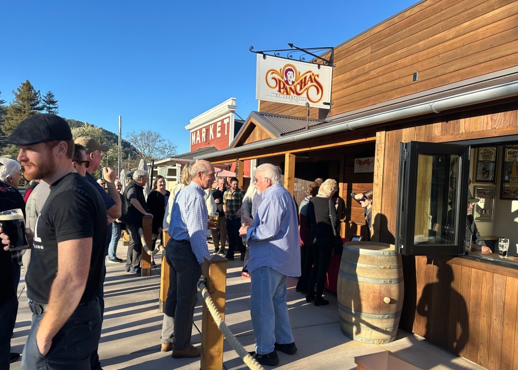 A crowd grew outside Pancha's on Jan. 15 prior to the formal ribbon cutting. Lisa Adams Walter photo