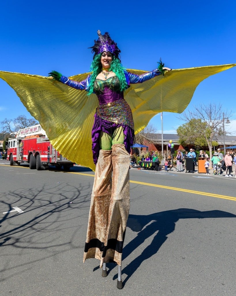 The inaugural Yountville Mardi Gras Parade and Block Party was held on March 1, 2025. Yountville Parks & Recreation photo