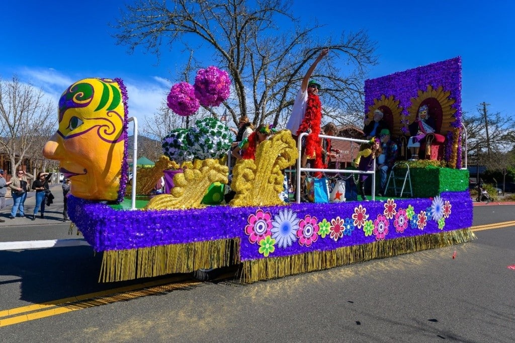 The inaugural Yountville Mardi Gras Parade and Block Party was held on March 1, 2025. Yountville Parks & Recreation photo