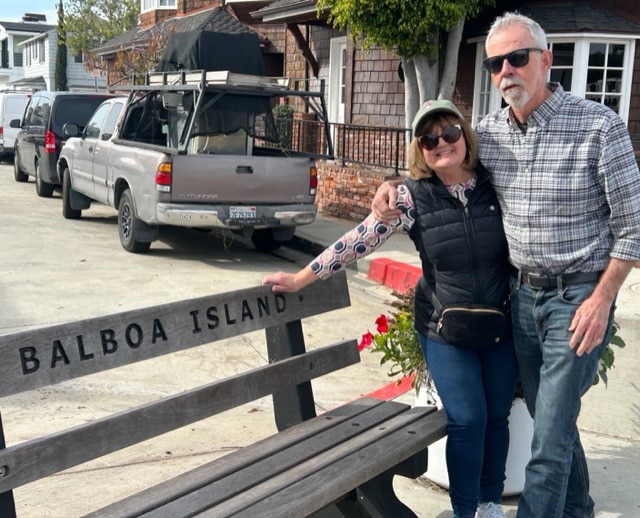 Myrna David and Jim McDonald visited Balboa Island. Submitted photo