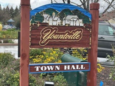 Town of Yountville Town Hall Sign