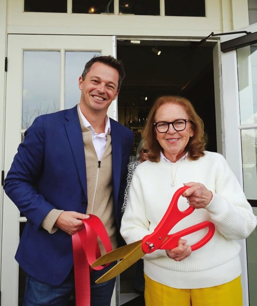 Matt Mills and Mayor Margie Mohler at The Yount Room ribbon cutting. Photo courtesy Matt Mills