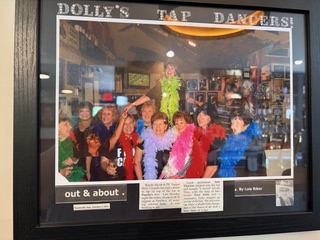 Dolly’s Dancers immortalized on the wall at Pancha's. Susan Wiechers photo