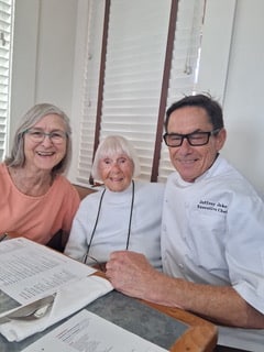 Julie, Betty and Jeff. Caregiver Sheryl photo