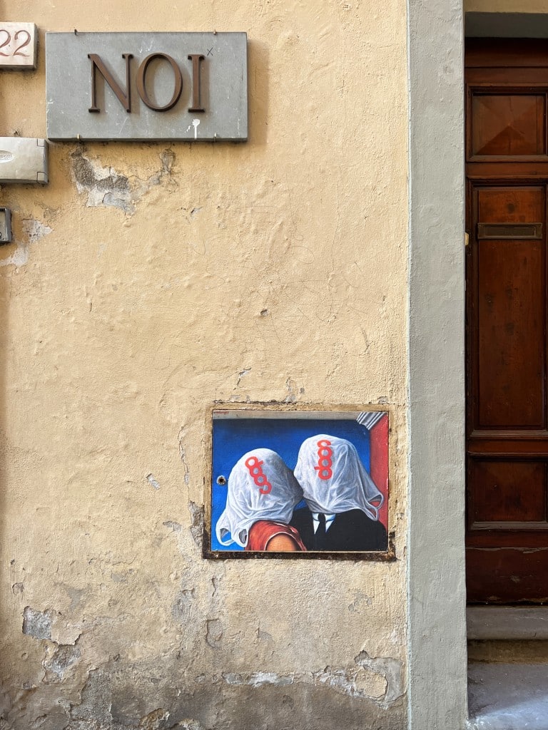 "COOP Kiss" in Florence, by Katherine Zimmer.