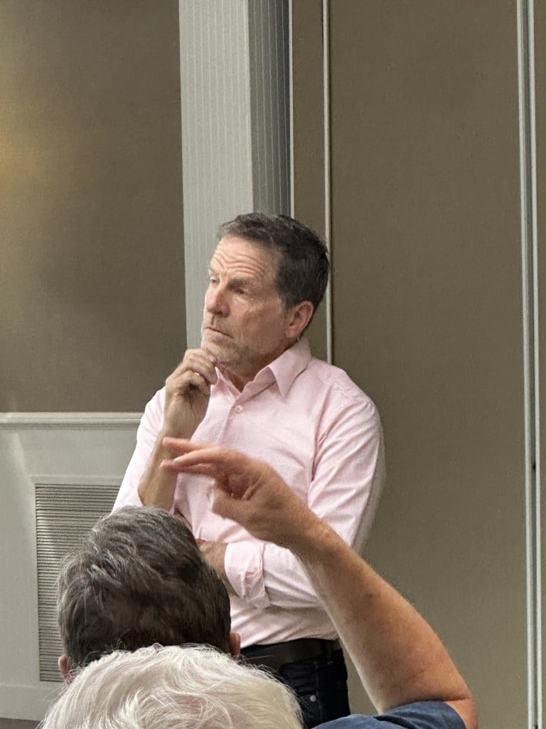 Ian Appleyard of Ralph Andersen & Associates led the July 13 listening sessions. Lisa Adams Walter photo