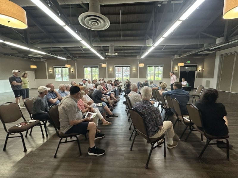 Some 45 residents attended the "listening session" for community engagement regarding hiring a new Yountville town manager on July 13. Lisa Adams Walter photo