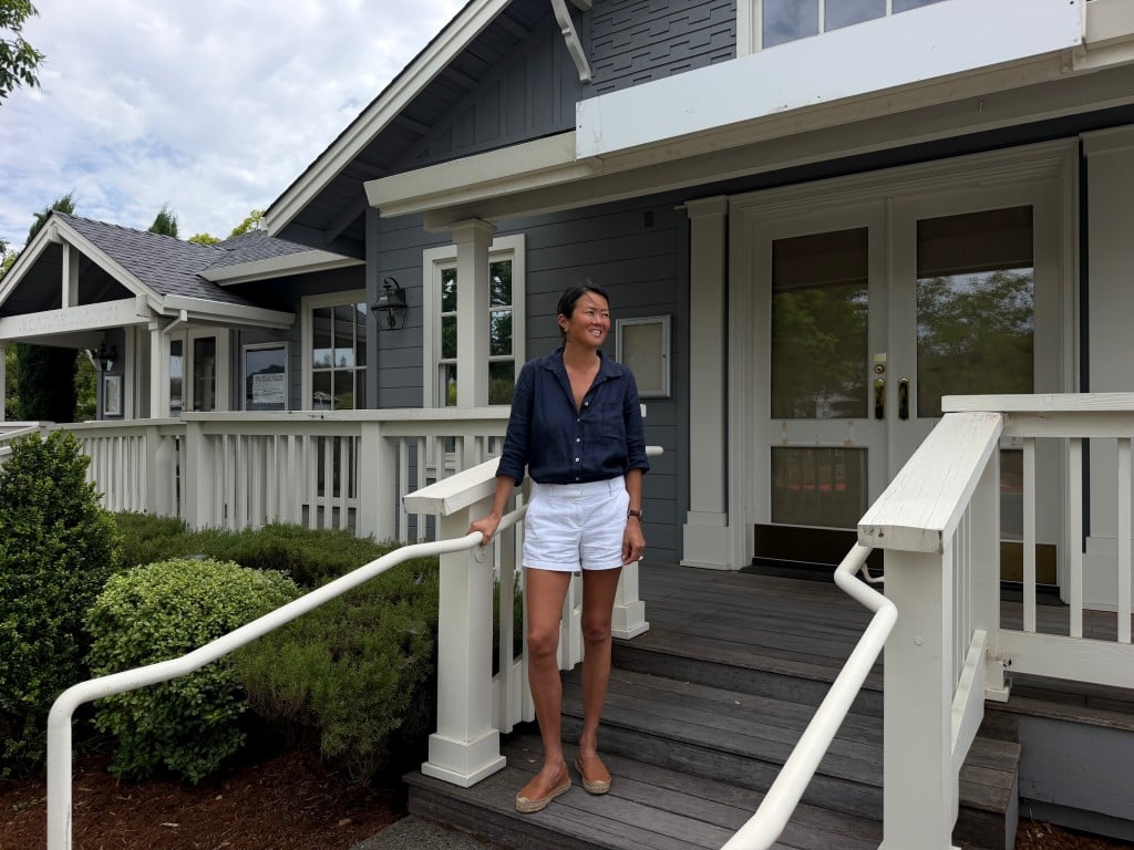 Kerrin Laz looks to the future of what will become the Vintners Social Club by K. LAZ in Yountville. Olivia de Maigret photo