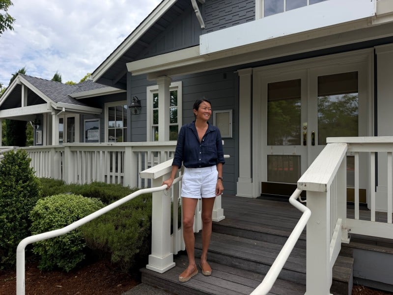 Kerrin Laz looks to the future of what will become the Vintners Social Club by K. LAZ in Yountville. Olivia de Maigret photo