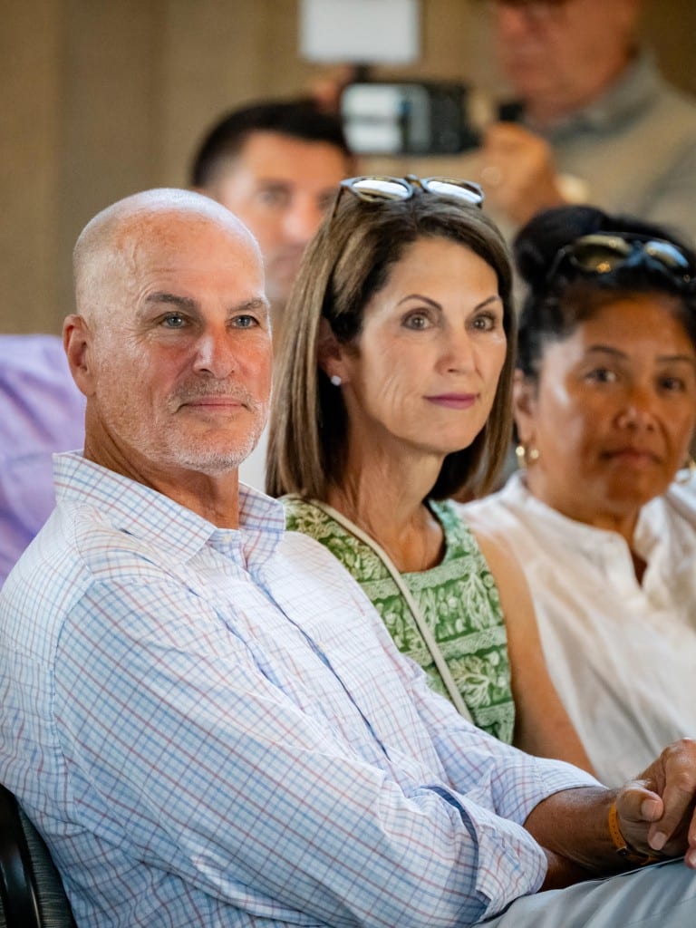 ESPN College Basketball Analyst and V Foundation for Cancer Research Board Member Jay and Wendy Bilas at the Krzyzewski Family Cancer Research Symposium at The Social at The Estate Yountville. V Foundation Photo