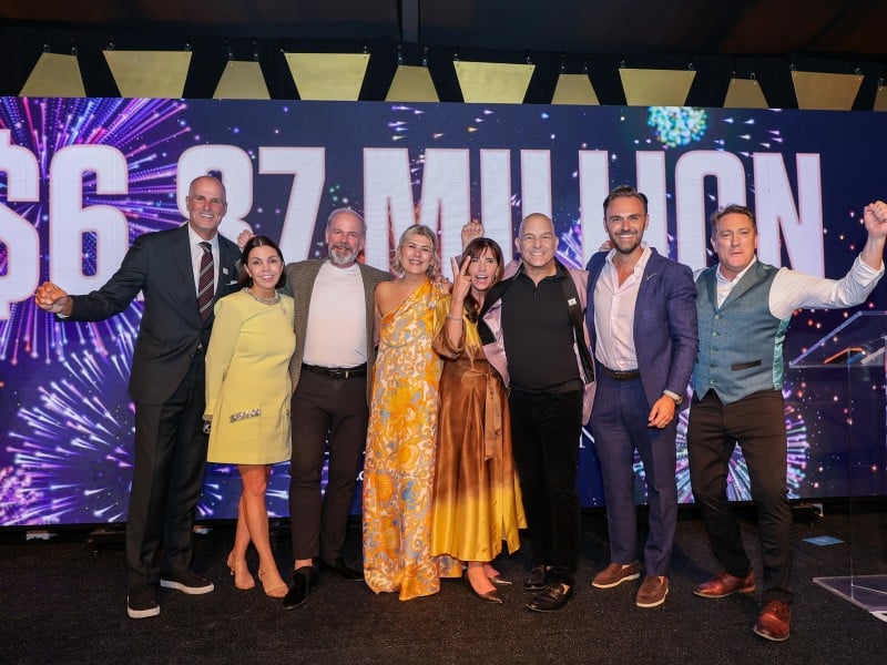 The V Foundation for Cancer Research Wine Celebration team celebrates $6.87 million raised at the 2026 event. V Foundation photo