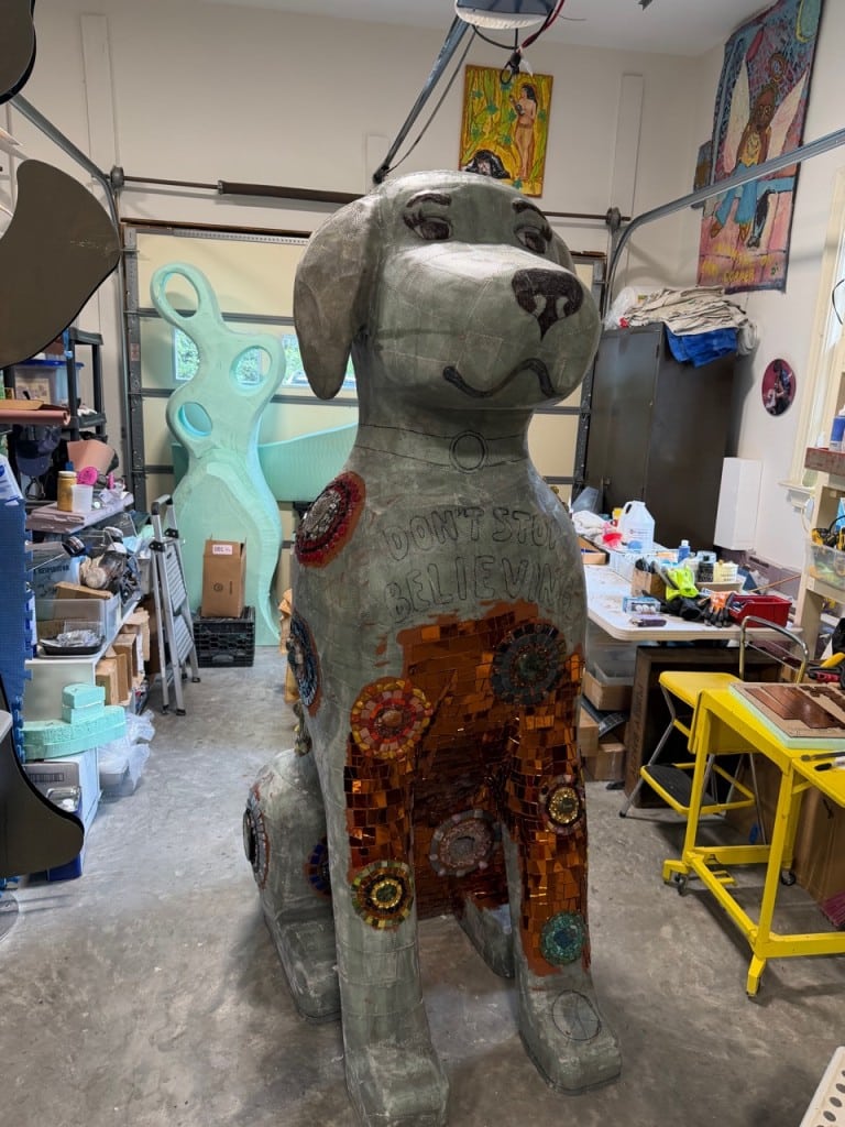 Ginger before she was fully "blinged" with a mosaic coat. Submitted photo