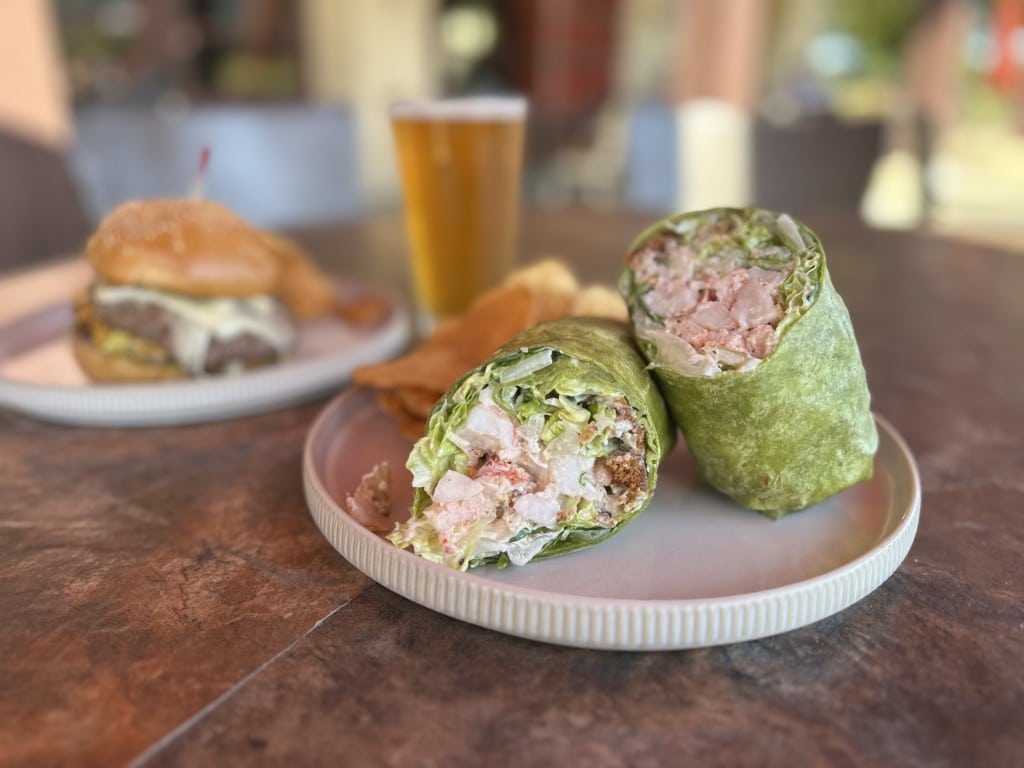 The lobster Caesar wrap at Birdie Yountville is also filled with Romaine lettuce, parmesan and crunchy garlic croutons. Lisa Adams Walter photo