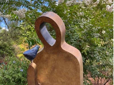 The 'Reciprocal' statue was added to the Yountville Art Walk in June 2026. Kimberly Cook photo