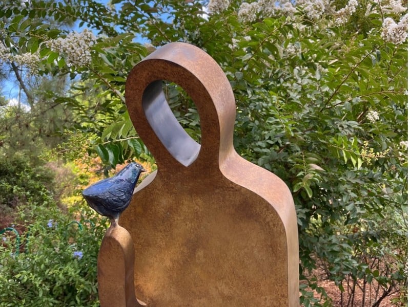 The 'Reciprocal' statue was added to the Yountville Art Walk in June 2026. Kimberly Cook photo