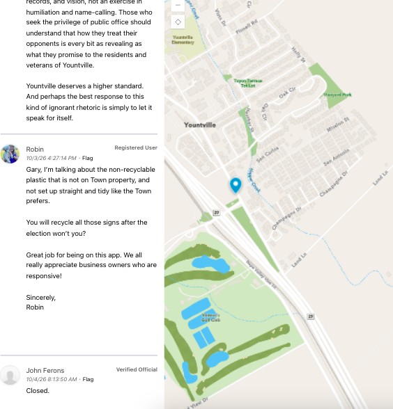 Robin McKee Trash Post on SeeClickFix 06 100226