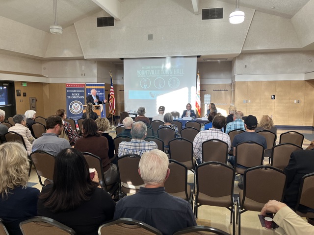 Congressman Mike Thompson hosted a Town Hall in Yountville on Oct. 13. Kimberly Cook photo