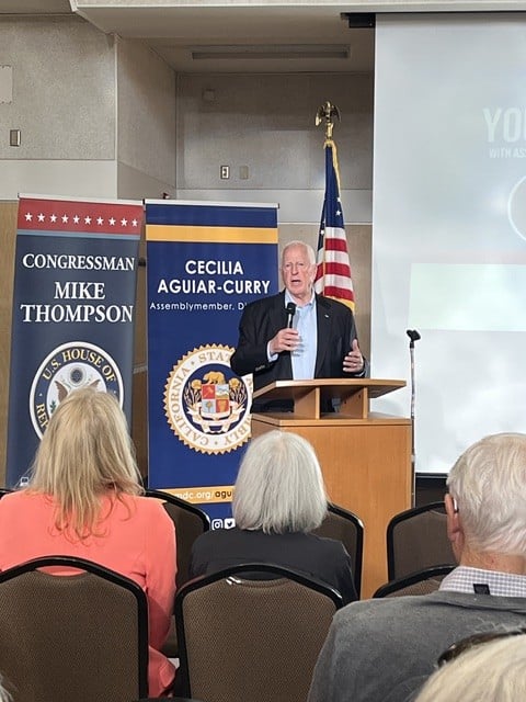 Congressman Mike Thompson hosted a Town Hall in Yountville on Oct. 13. Kimberly Cook photo